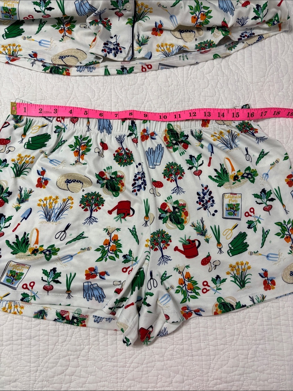 Kate Spade Gardening Short Sleeve Shorts Pajamas Set Size XL Sleepwear - Picture 11 of 14